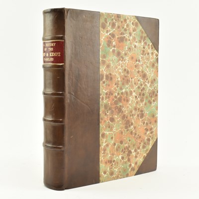 Lot 145 - BRITISH HISTORY. 1902 A GENERAL HISTORY OF THE KEMP AND KEMPE FAMILIES RECENT HALF CALF