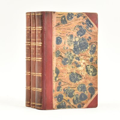 Lot 67 - WILTSHIRE LOCAL INTEREST. 1801-1825 THE BEAUTIES OF WILTSHIRE IN 3VOL HALF MOROCCO BINDINGS