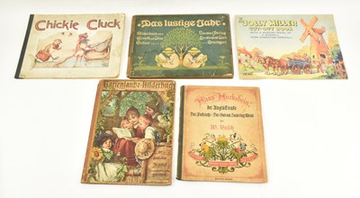 Lot 211 - CHILDREN'S ILLUSTRATED. 1926 CHICKIE CLUCK BY LOUIS MOE & FOUR OTHER WORKS