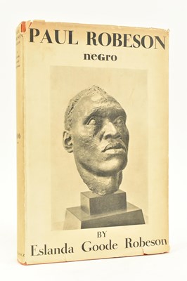 Lot 210 - BLACK HISTORY. 1930 PAUL ROBESON NEGRO BY ESLANDA GOODE ROBESON FIRST ED IN DUST WRAPPER