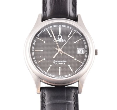 Lot 123 - OMEGA SEAMASTER STAINLESS STEEL CASED QUARTZ WRISTWATCH