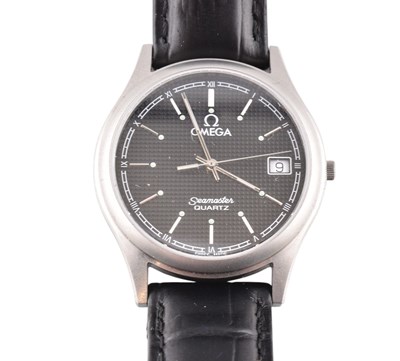 Lot 123 - OMEGA SEAMASTER STAINLESS STEEL CASED QUARTZ WRISTWATCH