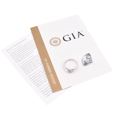Lot 55 - HALLMARKED PLATINUM & DIAMOND SOLITAIRE RING