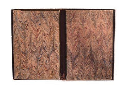Lot 305 - WORLD MAP. 1845 A NEW CHART OF THE WORLD BY HENRY TEESDALE FOLDING MAP IN ORIG. MOROCCO BOARDS