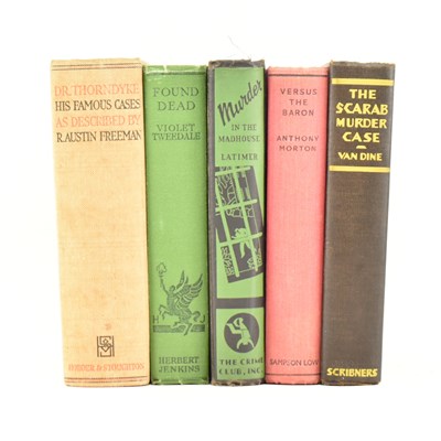Lot 262 - DETECTIVE FICTION. FIVE EARLY 20TH CENTURY WORKS IN ORIG. CLOTH