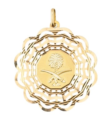 Lot 115 - 18CT GOLD NECKLACE PENDANT