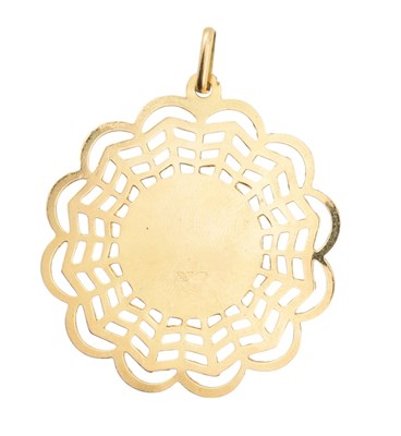 Lot 115 - 18CT GOLD NECKLACE PENDANT