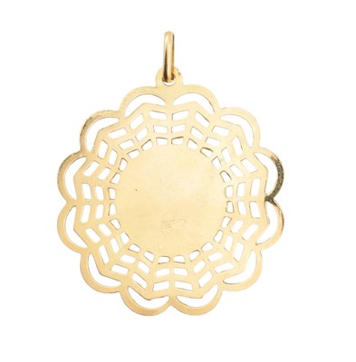 Lot 115 - 18CT GOLD NECKLACE PENDANT