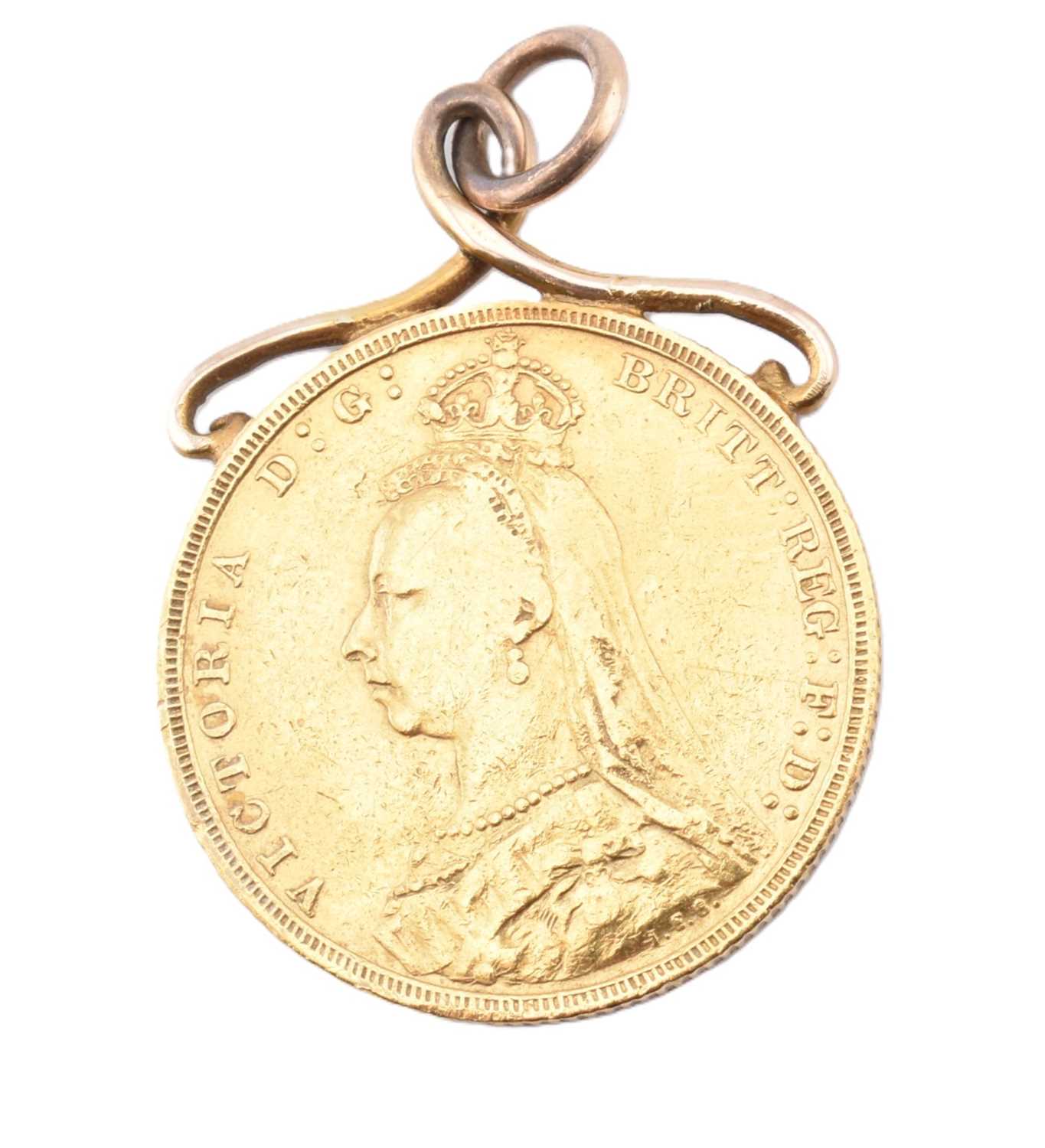 Lot 168 - VICTORIAN 1892 FULL SOVEREIGN NECKLACE PENDANT