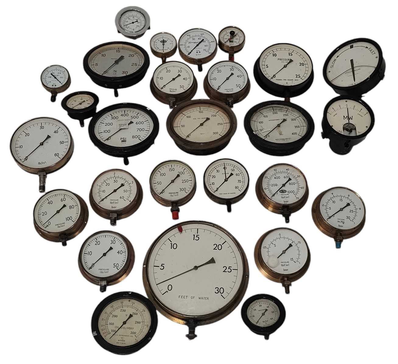 Lot 119 - COLLECTION OF 20TH CENTURY MARINE PRESSURE GAUGES