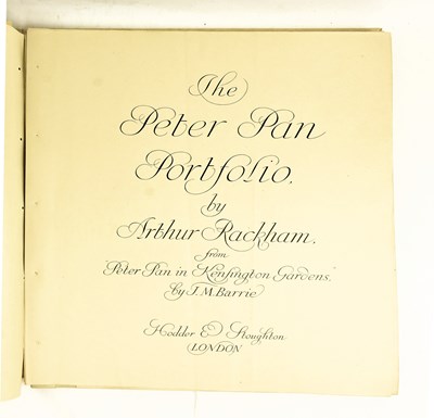 Lot 20 - RACKHAM, ARTHUR. 1912 PETER PAN PORTFOLIO LIMITED EDITION IN ELEPHANT PORTFOLIO & ORIG. BOX