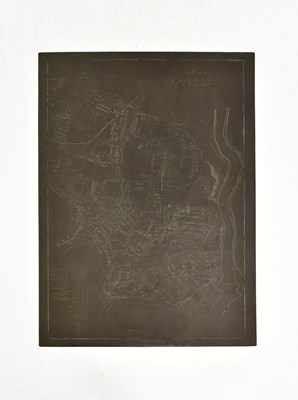 Lot 163 - BRISTOL LOCAL INTEREST. MID 19TH CENTURY ORIGINAL COPPER PRINTING PLATE OF CLIFTON MAP