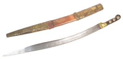 Lot 375 - 19TH CENTURY OTTOMAN EMPIRE TURKISH YATAGHAN SWORD