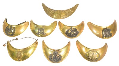 Lot 381 - COLLECTION OF X8 FRENCH REPUBLIC MILITARY DRESS GORGETS