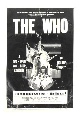 Lot 22 - THE WHO - BRISTOL HIPPODROME 1969 - ORIGINAL FLYER