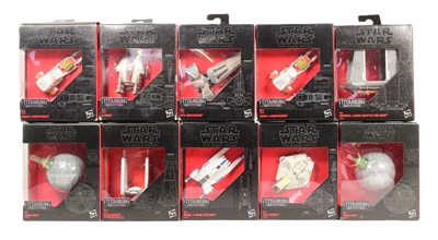 Lot 191 - STAR WARS - THE BLACK SERIES - TITANIUM SERIES - DIECAST SHIP MODELS