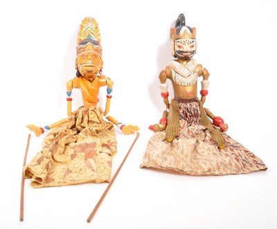 Lot 205 - PAIR OF JAVANESE 20TH CENTURY SHADOW PUPPETS