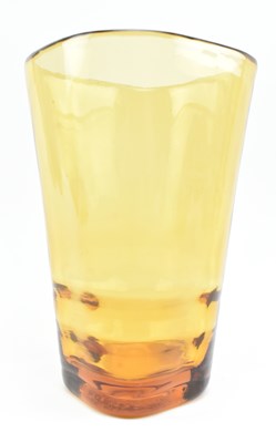 Lot 67 - 20TH CENTURY STUDIO ART LARGE AMBER GLASS VASE