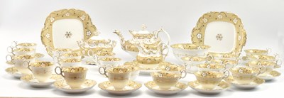 Lot 35 - COALPORT - ADELAIDE PATTERN - 20TH CENTURY PART TEA SERVICE WITH GILT DESIGN