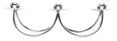 Lot 106 - BERG, DENMARK - VINTAGE SILVER PLATED CANDELABRA CENTREPIECE