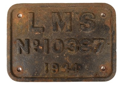 Lot 433 - RAILWAYANA - LMS 1944 TENDER PLATE