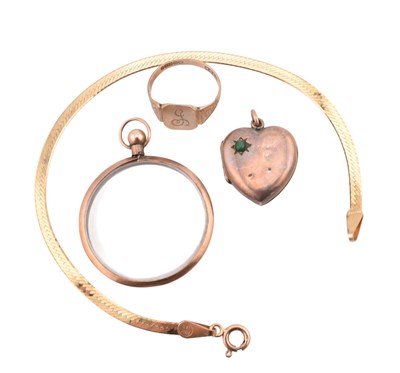 Lot 315 - COLLECTION OF 9CT GOLD & ROLLED GOLD JEWELLERY
