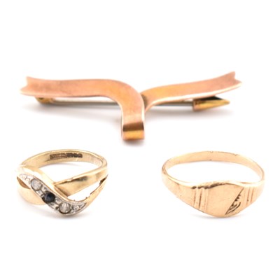 Lot 188 - COLLECTION OF 9CT GOLD & GEM SET JEWELLERY