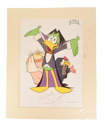 Lot 106 - COUNT DUCKULA (1988 CARTOON) - SIR DAVID JASON SIGNED POSTER