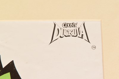 Lot 106 - COUNT DUCKULA (1988 CARTOON) - SIR DAVID JASON SIGNED POSTER
