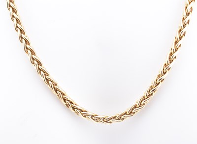 Lot 46 - HALLMARKED 14CT GOLD WHEAT CHAIN NECKLACE