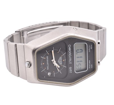 Lot 57 - TAG HEUER MANHATTAN CHRONOSPLIT WRISTWATCH