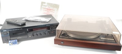 Lot 407 - SELECTION OF HI FI - DUAL RECORD PLAYER & YAMAHA CASSETTE DECK