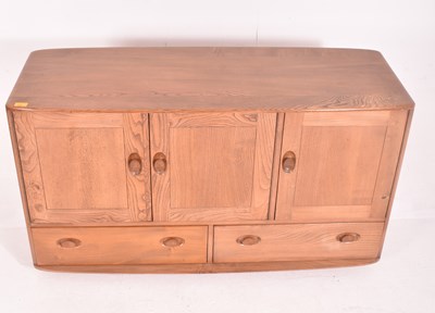 Lot 355 - ERCOL FURNITURE - MID CENTURY ELM SIDEBOARD CREDENZA
