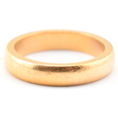 Lot 90 - HALLMARKED 22CT GOLD BAND RING