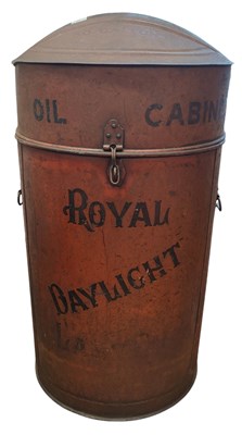 Lot 85 - ROYAL DAYLIGHT - VINTAGE MID CENTURY OIL CABINET WITH RULER