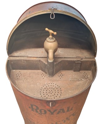 Lot 85 - ROYAL DAYLIGHT - VINTAGE MID CENTURY OIL CABINET WITH RULER