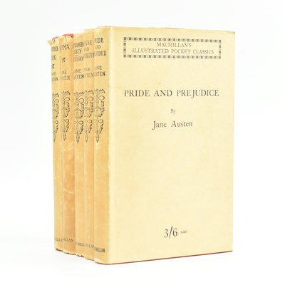 Lot 40 - AUSTEN, JANE. COLLECTION OF FIVE WORKS, MACMILLAN POCKET CLASSIC EDITIONS IN SMART DUST WRAPPERS