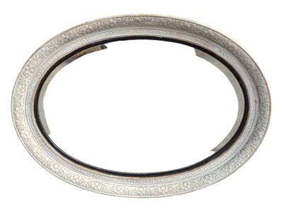 Lot 775a - LATE 19TH HIGH VICTORIAN OVAL OVERPAINTED HANGING MIRROR