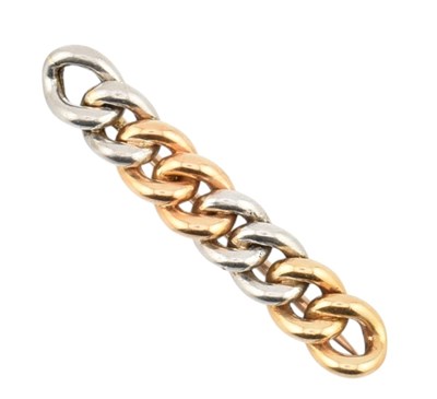 Lot 471 - 18CT GOLD CHAIN LINK BROOCH PIN