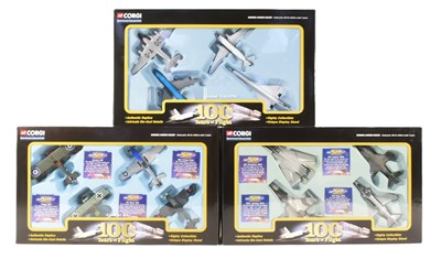 Lot 73 - DIECAST - CORGI SHOWCASE ' 100 YEARS OF FLIGHT ' DIECAST MODELS