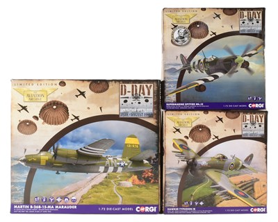 Lot 68 - DIECAST - CORGI AVIATION ARCHIVE DIECAST D-DAY MODELS