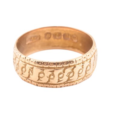 Lot 84 - 19TH CENTURY VICTORIAN HALLMARKED 18CT GOLD BAND RING