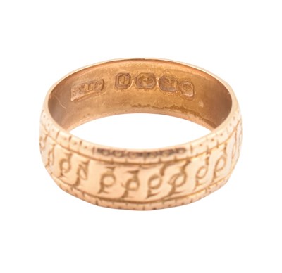 Lot 84 - 19TH CENTURY VICTORIAN HALLMARKED 18CT GOLD BAND RING