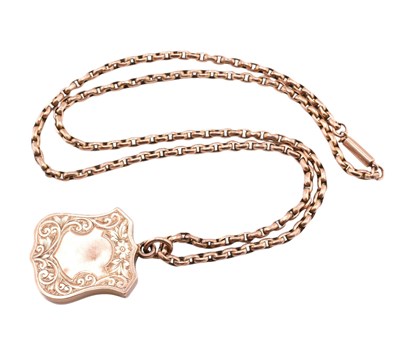 Lot 140 - EDWARDIAN HALLMARKED 9CT GOLD LOCKET ON 9CT GOLD CHAIN