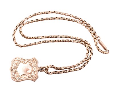 Lot 140 - EDWARDIAN HALLMARKED 9CT GOLD LOCKET ON 9CT GOLD CHAIN