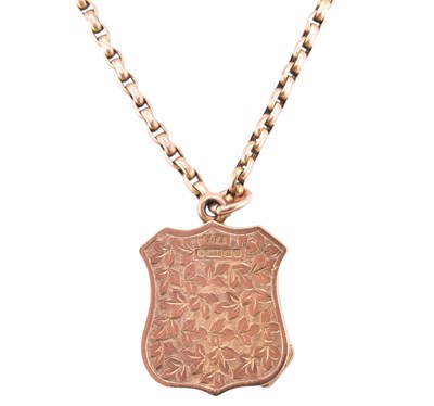 Lot 140 - EDWARDIAN HALLMARKED 9CT GOLD LOCKET ON 9CT GOLD CHAIN