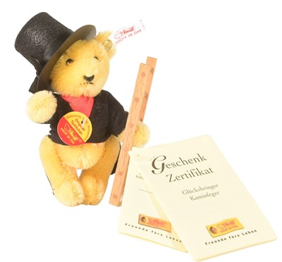 Lot 196 - TEDDY BEARS - ORIGINAL STEIFF MINIATURE CHIMNEY SWEEP BEAR