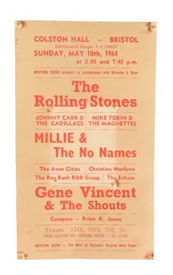 Lot 4 - THE ROLLING STONES - BRISTOL COLSTON HALL - ORIGINAL FLYER / HANDBILL