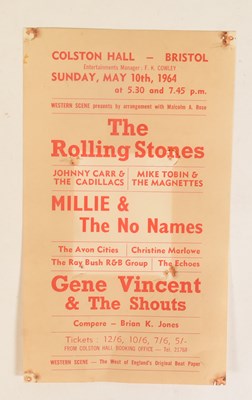 Lot 4 - THE ROLLING STONES - BRISTOL COLSTON HALL - ORIGINAL FLYER / HANDBILL