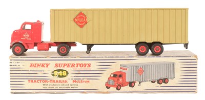 Lot 290 - DIECAST - VINTAGE DINKY SUPERTOYS TRACTOR TRAILER